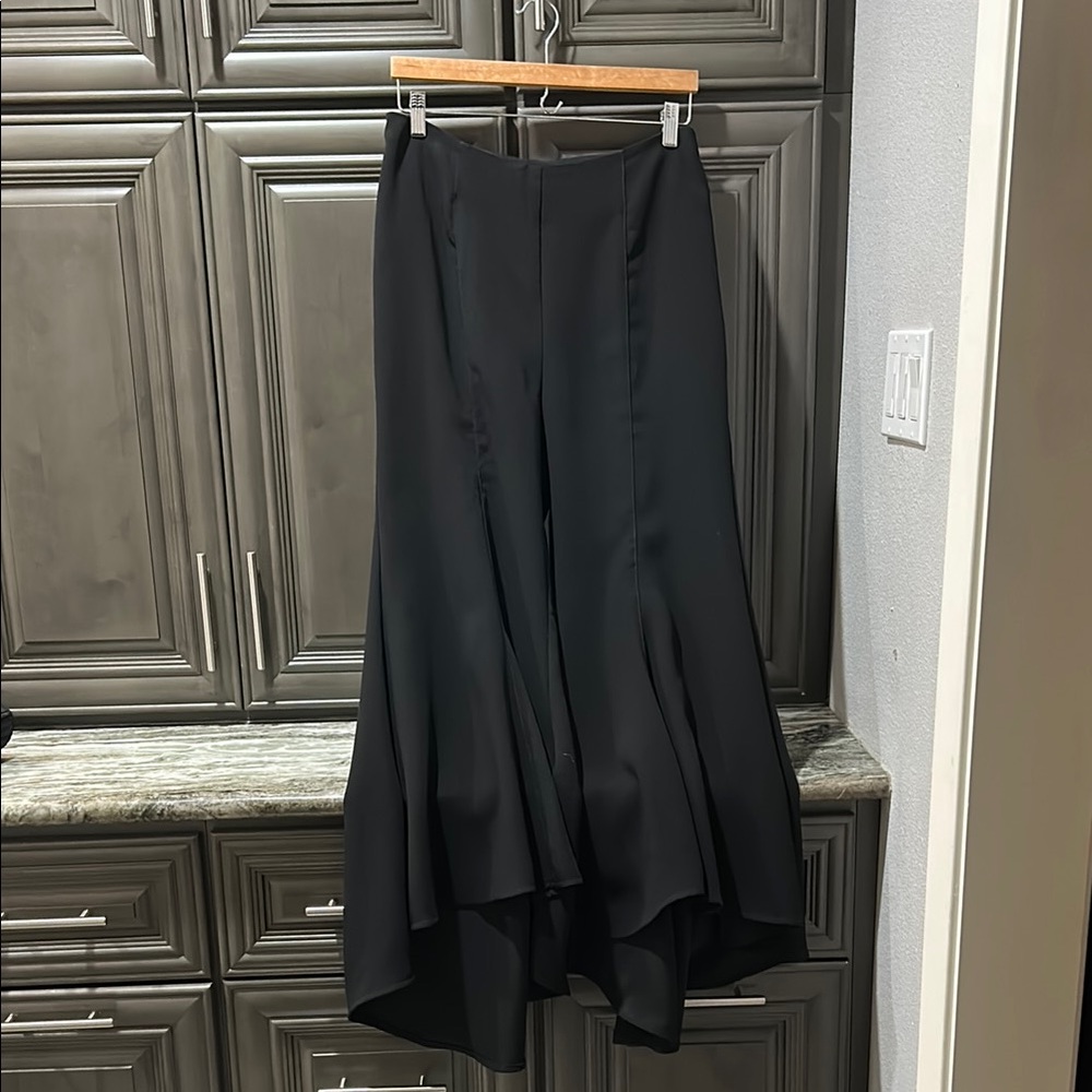 Anthropologie Elegant Black Women's very wide leg pants.